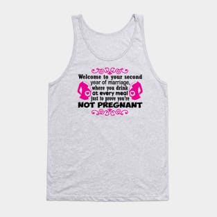 welcome to your second year fo marriage Tank Top